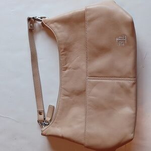 Ralph Lauren small/medium light tan leather sachel bag
